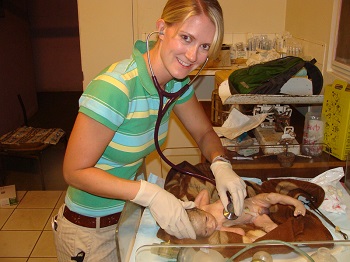 Dr. Katelyn, UBC Resident, resuscitates a newborn, 2011